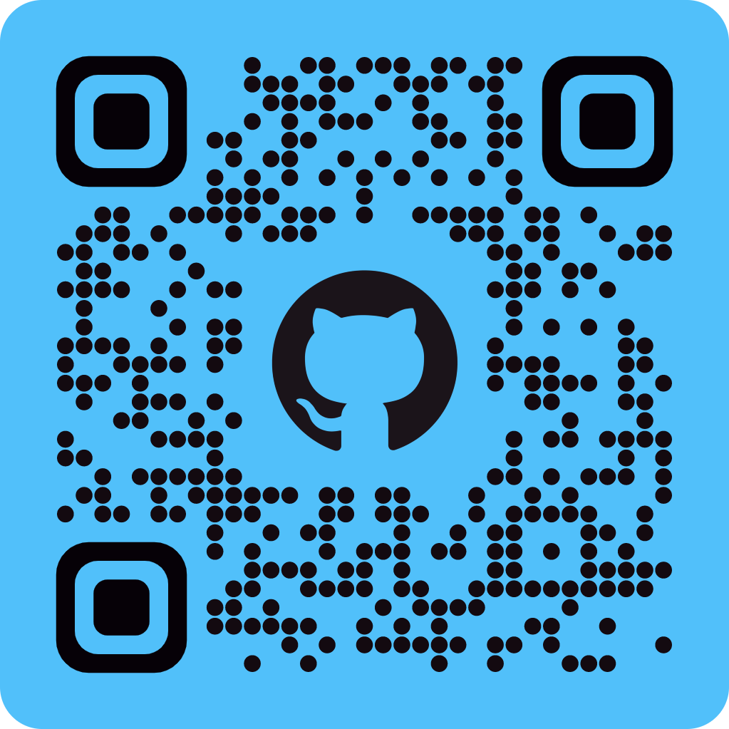 qr code that redirects to a github account.